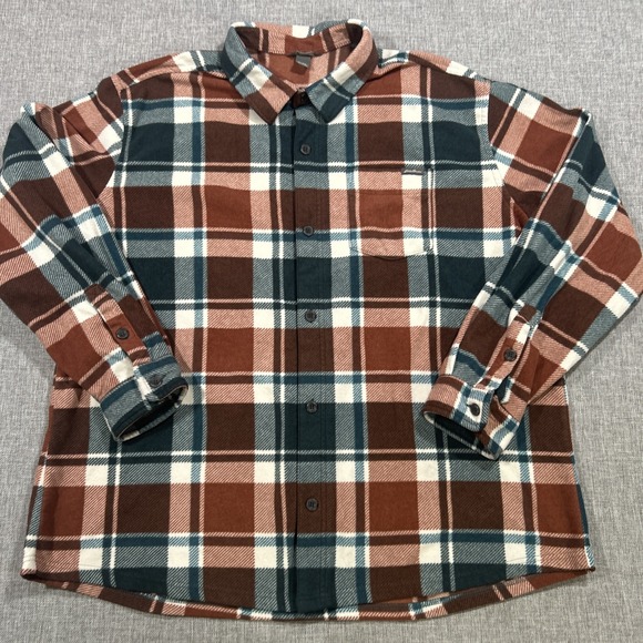 Eddie Bauer Mens Sz 2XL Shirt Flannel Shacket Plaid LS Outdoor Hiking Lumberjack - Picture 1 of 10